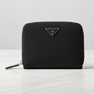 Prada Black Nylon Zip-Around Wallet